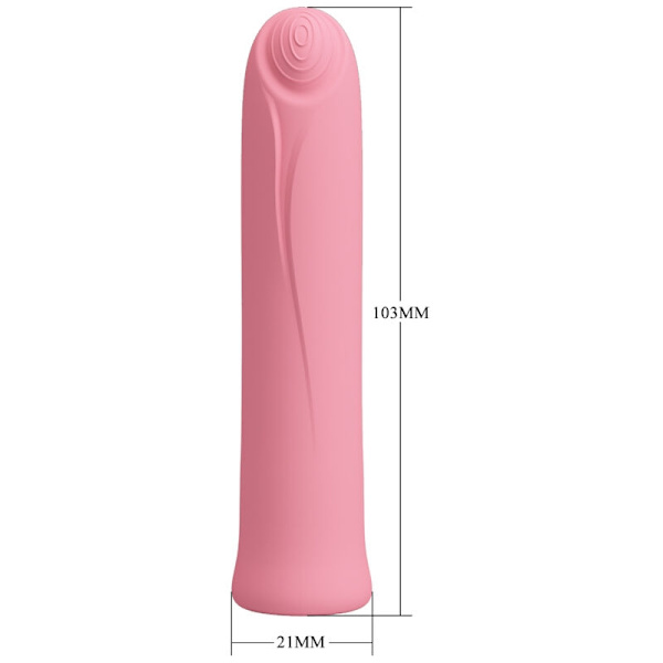 Pretty Love - Curtis Mini Super Power Vibrator 12 rosa silikonvibrationer