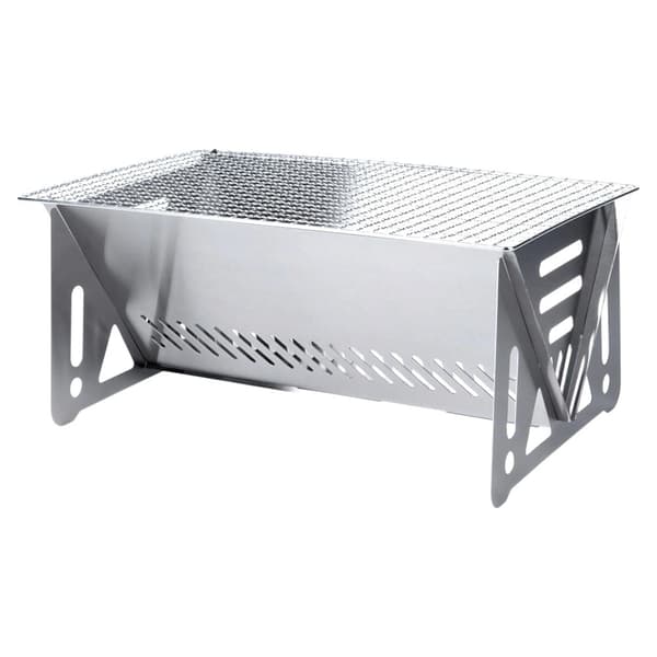 Sammenklappelig kulgrill i rustfrit stål, 40x24x17 cm