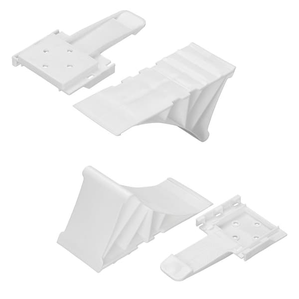 Hjulkloss plast vit inkl. hållare platt