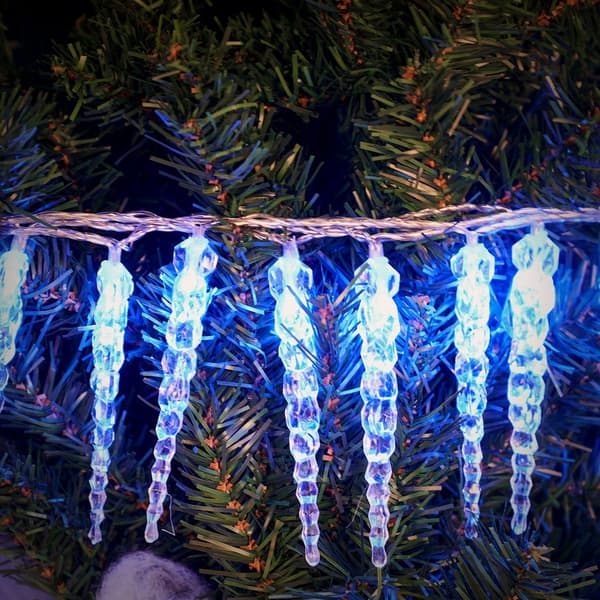LED Istap Julelys, Blå, 13m, 80 LED'er, Indendørs/Udendørs