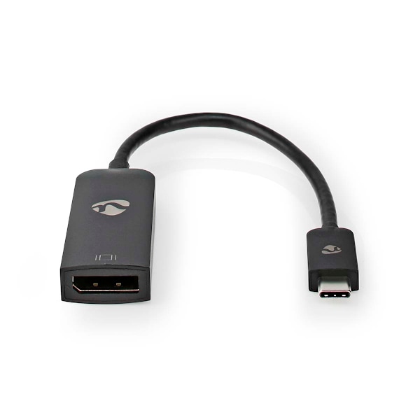 USB-C™ Adapter | USB 3.2 Gen 1 | USB-C™ Han | DisplayPort Hun | 8K@60Hz | 0.20 m | Runde | Nikkelplateret | PVC | Sort | Box