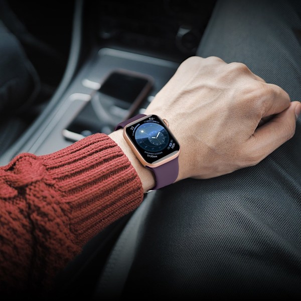 Silikonrem APS gul för Apple Watch 2-9/SE 38/40/41mm