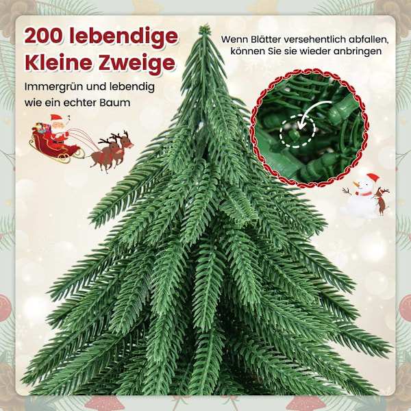 40 cm hög bordsjulgran konstgjord julgran med 200 grenspetsar