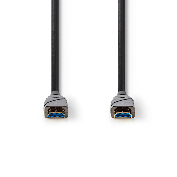 Aktiivinen Optinen High Speed HDMI-kaapeli, jossa Ethernet | HDMI™ liitin | HDMI™ liitin | 4K@60Hz | 18 Gbps | 40.0 m | Pyöreä | PVC | Musta | Pakkaus