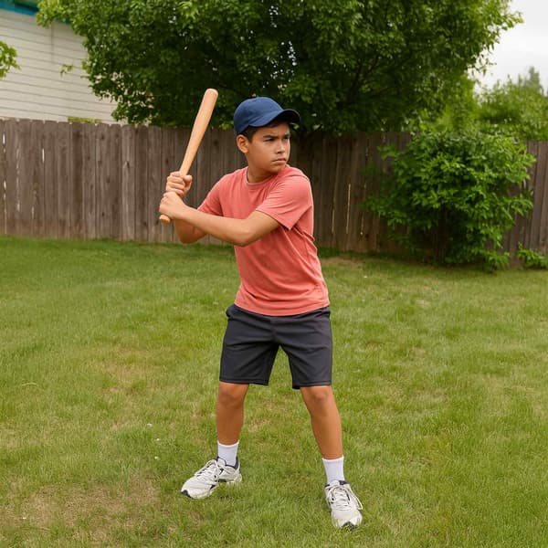 18-tommer træbaseballbat med jutepose