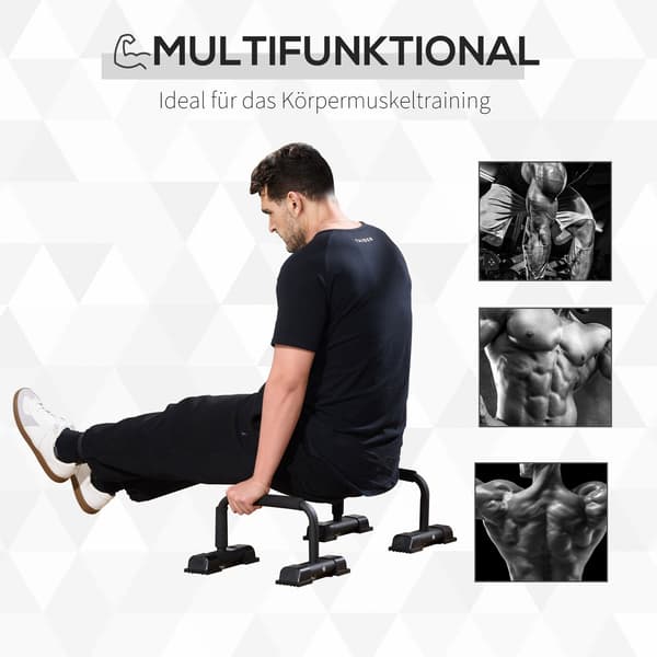 Push-Up Bars Set Med 2 Halkfria Push Up Bars Stål