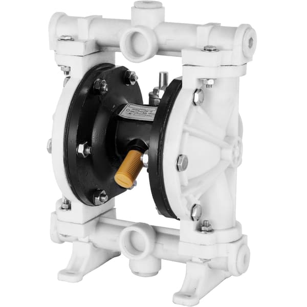 Luftdriven dubbelmembranpump, PTFE, 2,5 GPM, 1/2 tum