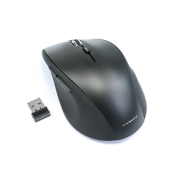 Vivanco 36640, højre hånd, Optisk, RF Wireless, 1600 DPI, Sort