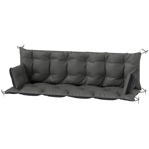 3 personers bænkhynde 180x110x8 cm bænkhynde med bindebånd, sædehynde, udendørs/indendørs stolehynde, sædehynde, sædehynde, bænkhynde til havemøbler,