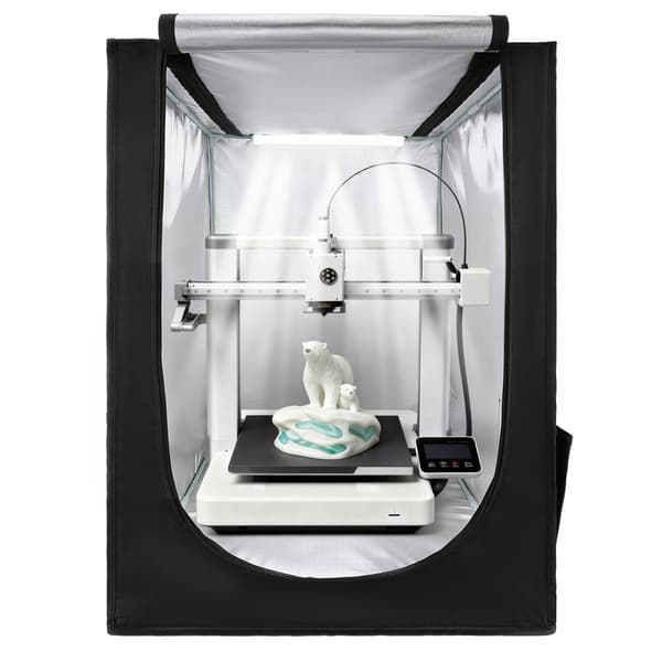 3D-printerkabinet, 600D Oxford, LED, 21,6x25,6x29,5 tommer