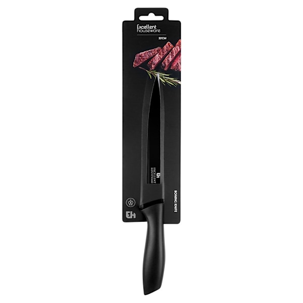 Keittiöveitsi teräs musta 32 cm