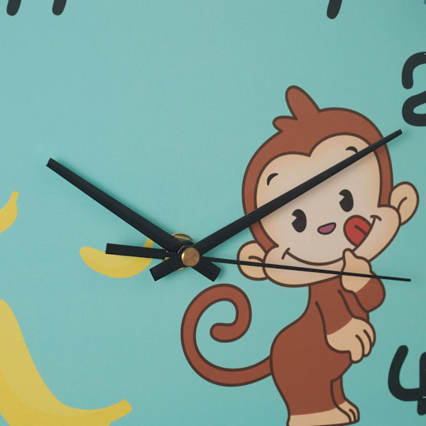 Väggklocka Monkey för barn