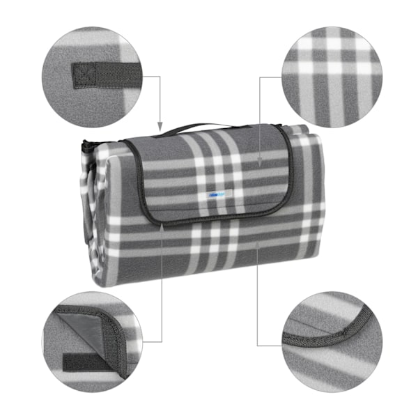 Picknickfilt 200 x 200 cm rutig