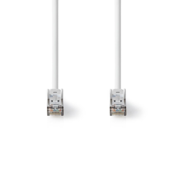 Cat 8.1 verkkokaapeli | S/FTP | RJ45 uros | RJ45 uros | 0.15 m | Pyöreä | LSZH | Valkoinen | Kirjekuori