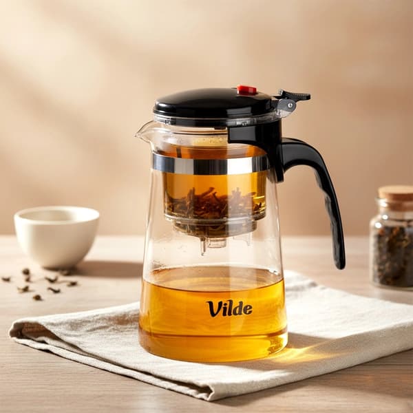 Glaskande med teinfuser, 680 ml – Borosilikat