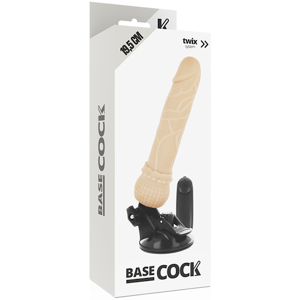 Basecock - Realistic Vibrator Remote Control Flesh 19,5 cm -O- 4 cm