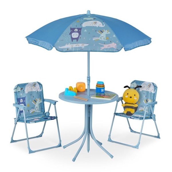 Camping Siddegruppe for børn med parasol