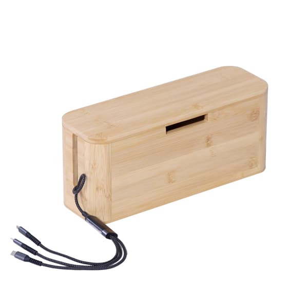 Bambu-kabelbox med magnetiskt lock – Organisera och skydda