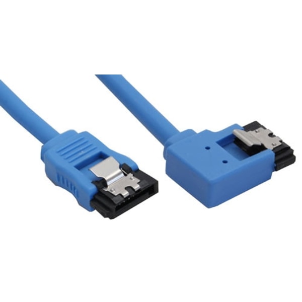 InLine rundad SATA-kabel med L-kontakt (vänster), 0,5m