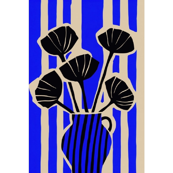 Striped Still Life Blue - 30x40 cm