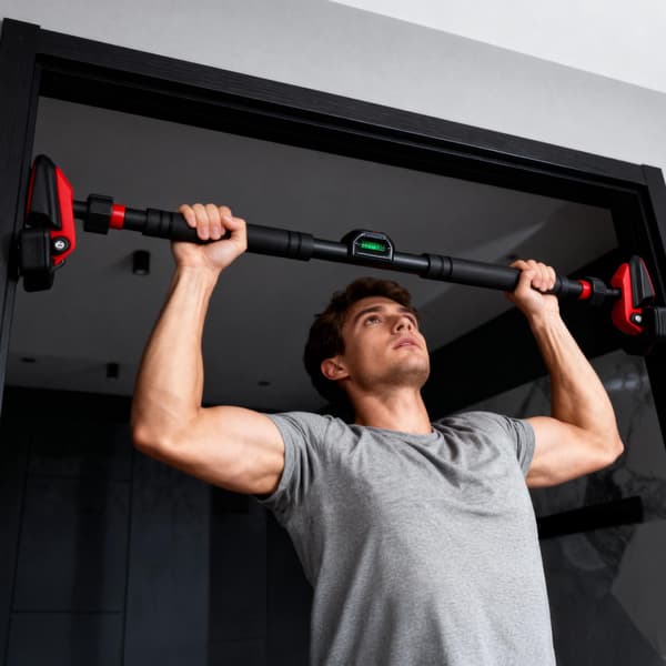 Døråbnings pull-up stang, 100-200 cm, firedobbelt støtte