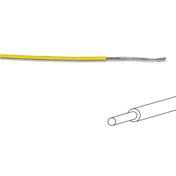 Kiinnityslanka - Ø 1,4 mm - 0,2 mm² - Täysydin - keltainen