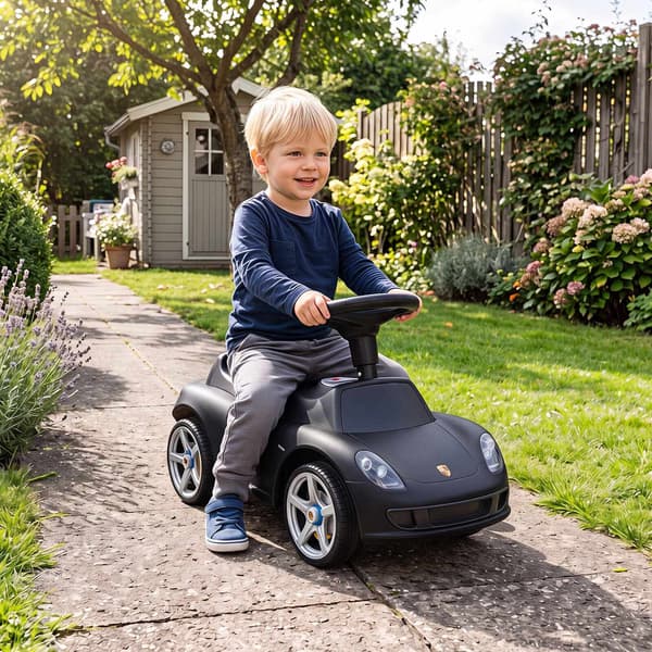Børnebil med horn og lyd, Porsche-licenseret