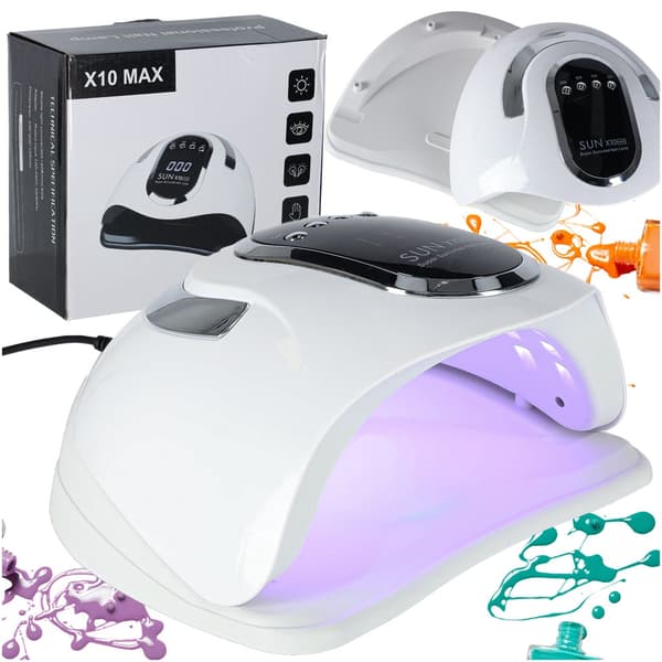UV LED neglelampe 280W, 45 LED'er, timer, bevægelsessensor