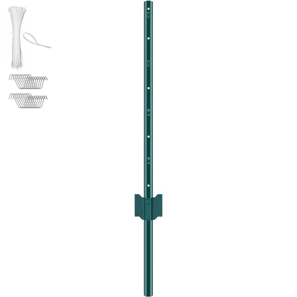 U-kanalsstaketstolpar, 90 cm stål, 10-pack, gröna