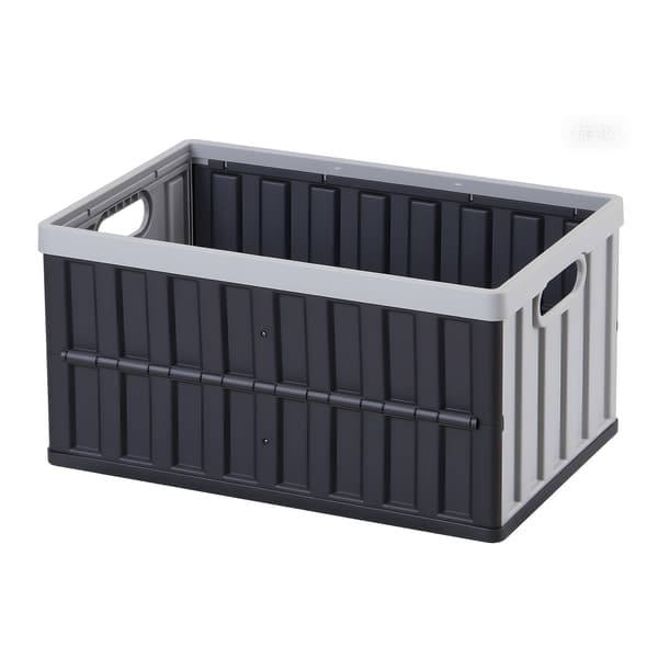 Hopfällbara förvaringsbehållare med lock, 65 liter, 2-pack, stapelbara