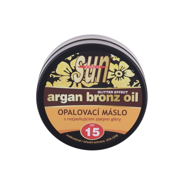 Vivaco - Sun Argan Bronz Oil Glitter Effect SPF15 - Unisex, 200