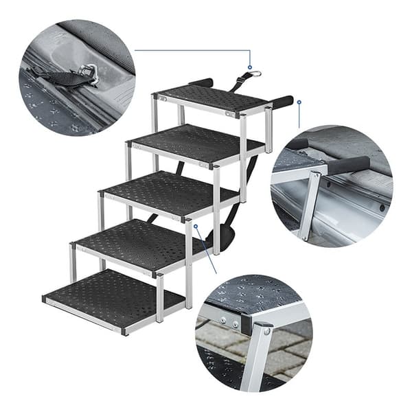 Hundtrappa i aluminium fällbar