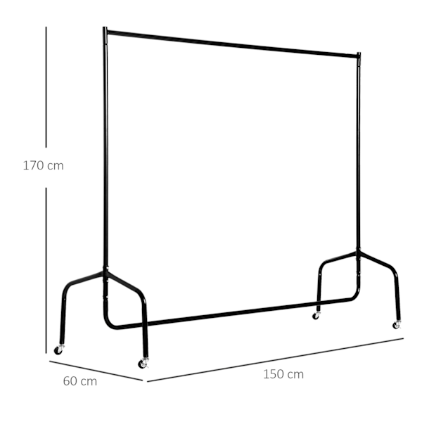 Vaateteline, Iso Vaateteline, Takkiteline, 150X60X170Cm, Helppo Koota, Kestävä