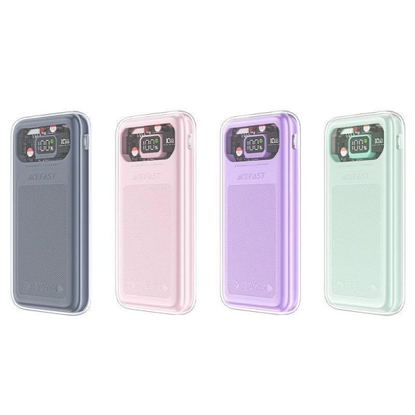 Powerbank 10000mAh Sparkling Series pikalataus 30W harmaa