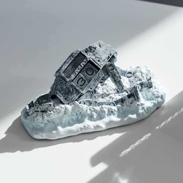 3D evigvarende kalender - Star Wars AT-AT Shot Down Design