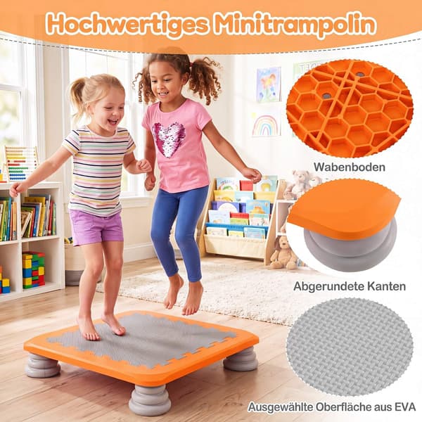 Mini-studsmatta för barn med halkfria dynor, orange, 64 cm