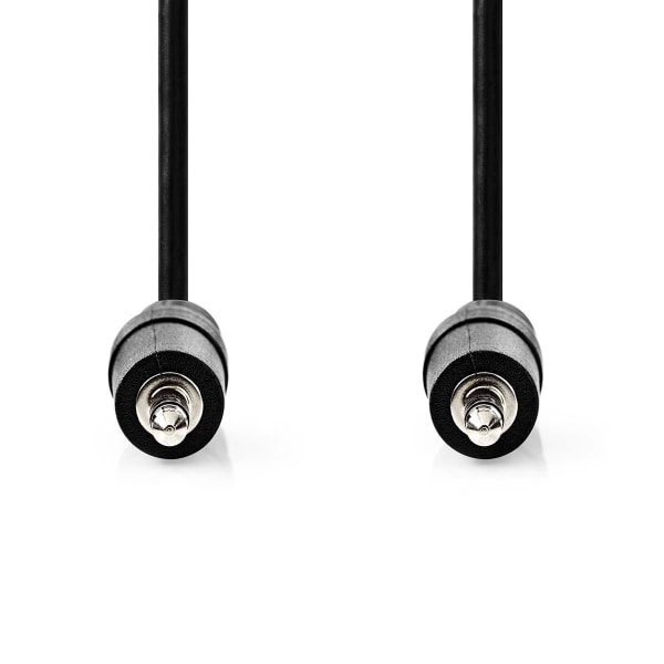 Stereoäänikaapeli | 3.5 mm uros | 3.5 mm uros | Niklattu | 10.0 m | Pyöreä | Musta | Blister
