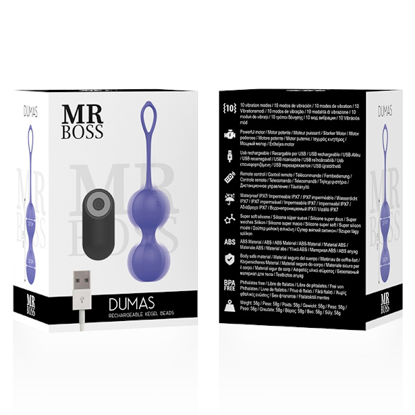 Mr Boss - Dumas Vibrerende Kegel Beads fjernbetjening