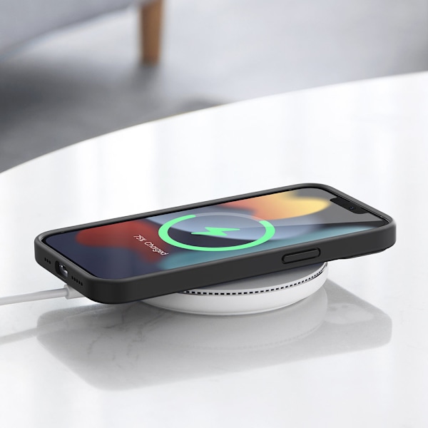 Gummi fleksibelt silikone cover til iPhone 13 mini sort