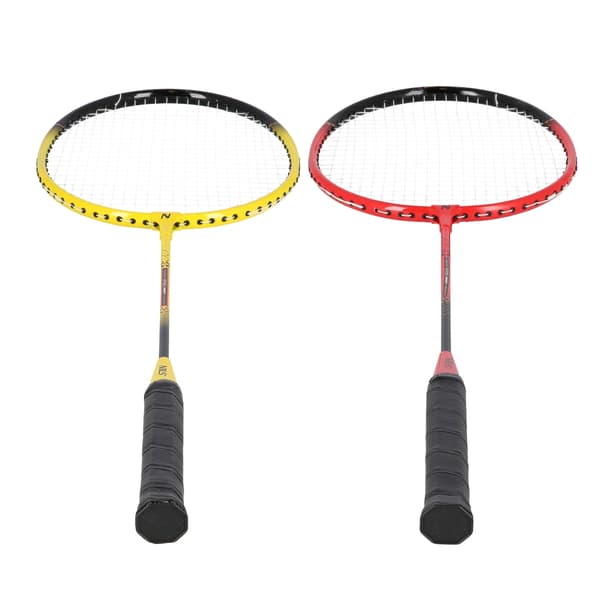 Badmintonsæt – 4 ketchere, 3 fjerbolde, net