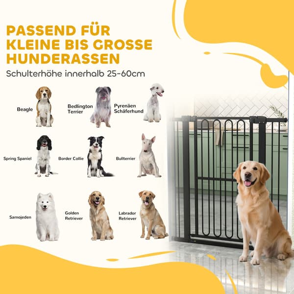 Hundgrind, 76-104 cm trappgrind utan borrning