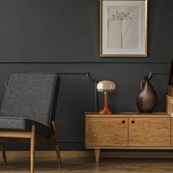 Bordlampe i antik stil beige