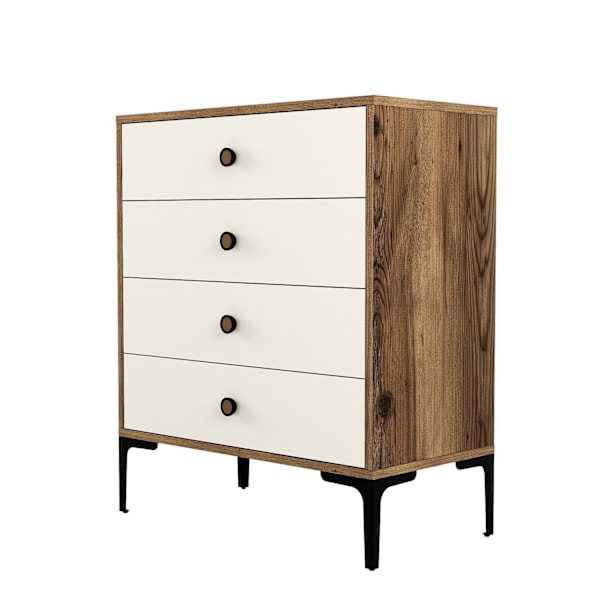 Kommode Lizbon 540 - Valnød, Creme