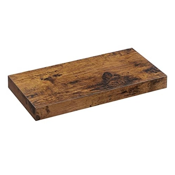 Maalaismainen ruskea kelluva seinähylly - 40 cm, kantavuus 10-15 kg