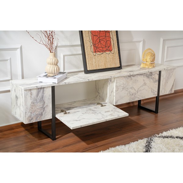 TV-taso Serenity - Fressia Marble, musta
