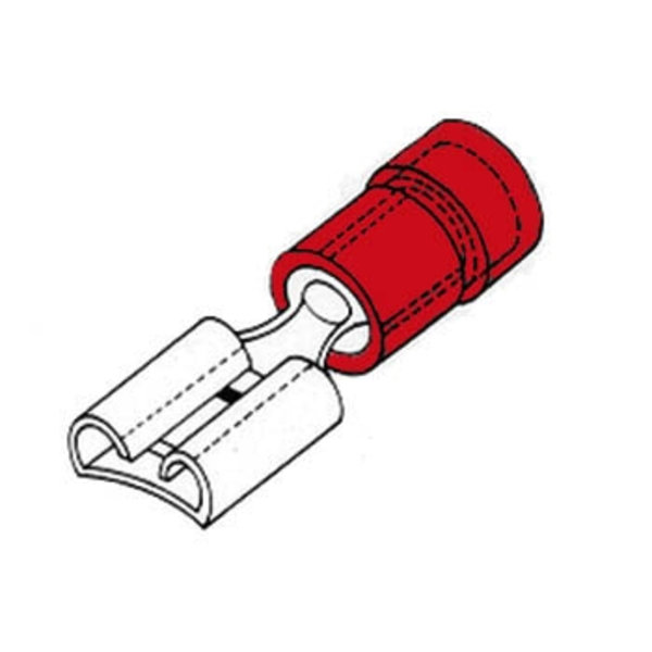 Naarasliitin 4,8 mm punainen