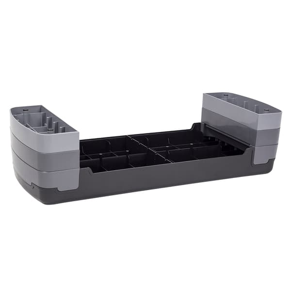Aerob trinplatform, sort, justerbar højde