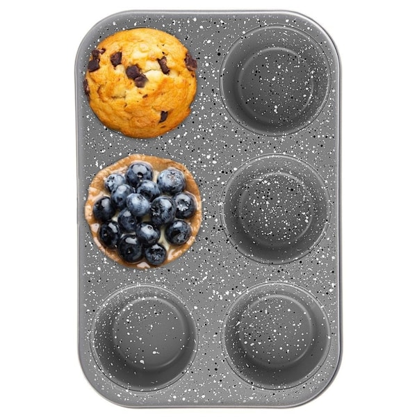 Granitform til bagning af store muffins - 6 muffins