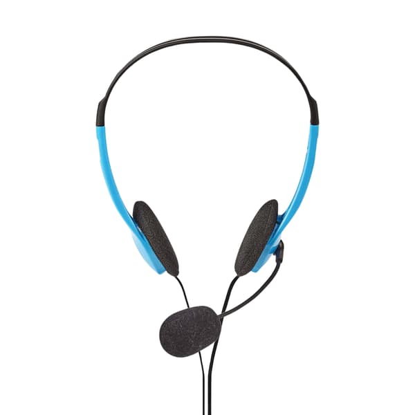 PC headset | On-Ear | Stereo | 2x 3.5 mm | Vikbara Mikrofon | Blå