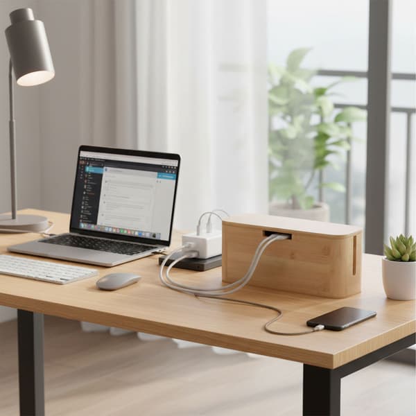 Bambu-kabelbox med magnetiskt lock – Organisera och skydda